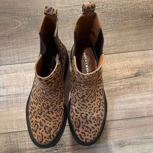 Lucky Brand Animal Print Ankle Booties